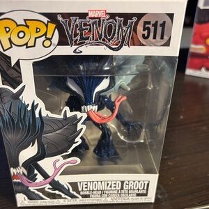 Marvel Venomized Groot Collectible Figure - Black and Blue